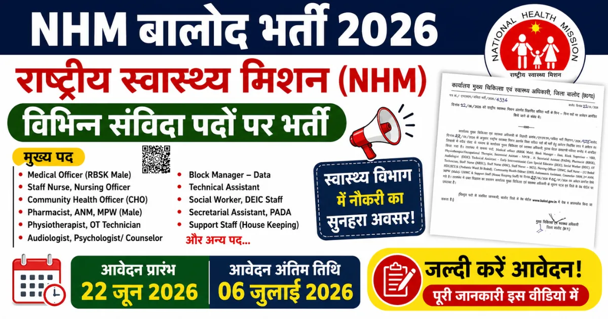NHM Balod Recruitment 2026