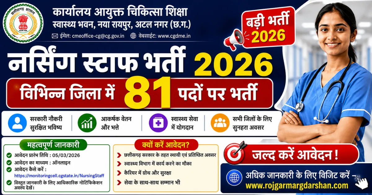 CG Nursing Staff Recruitment 2026