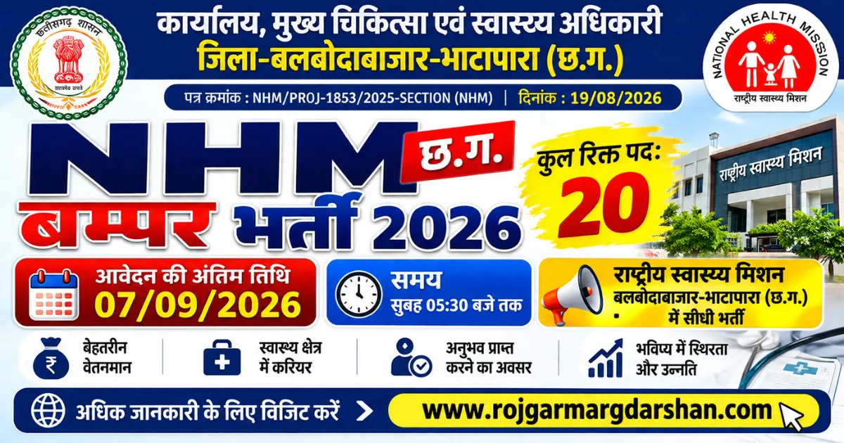 NHM Chhattisgarh Recruitment 2026